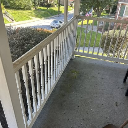 Porch before cleaning
