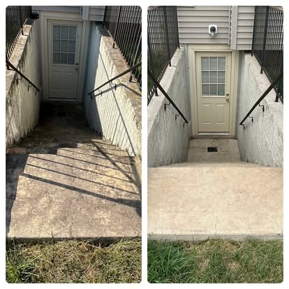 Stairs before and after