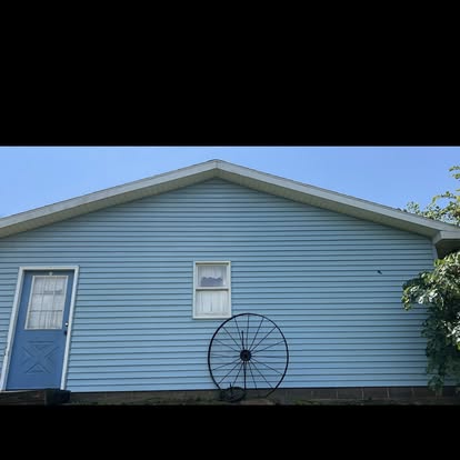 Exterior wall after cleaning